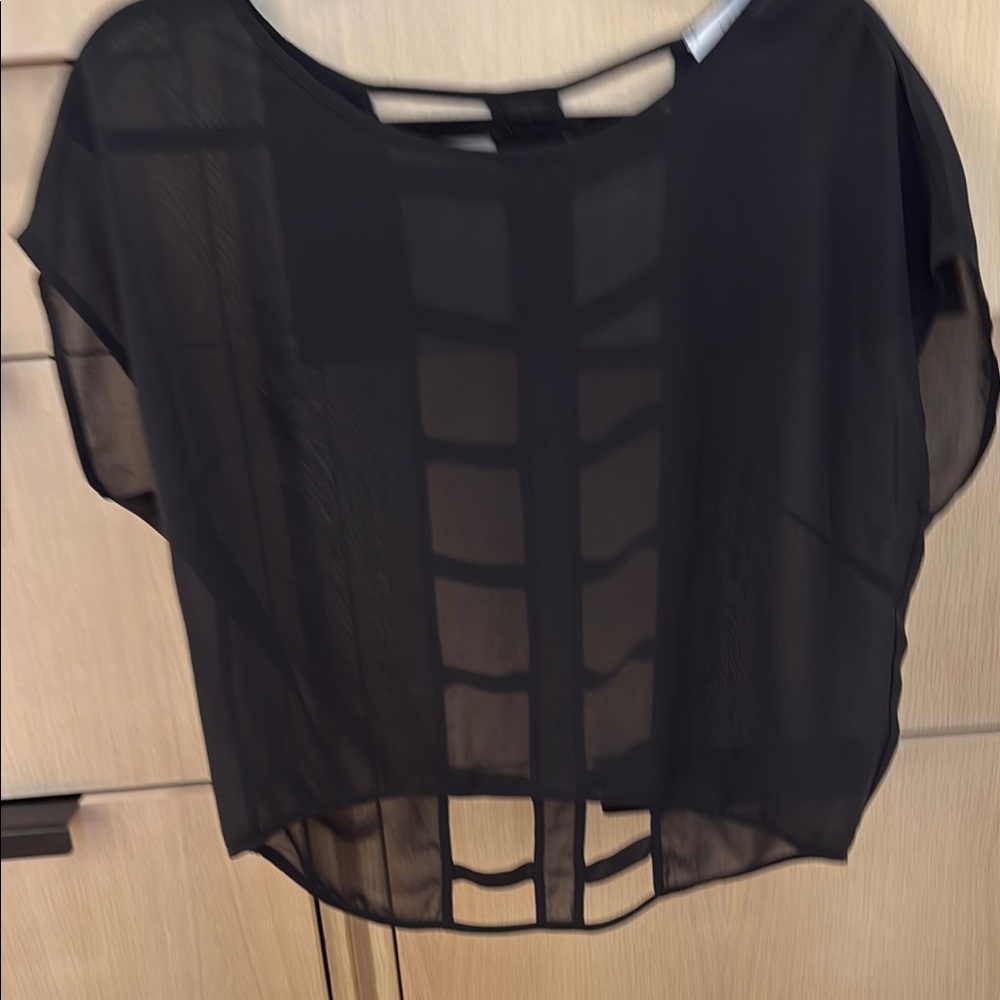 Sheer Black Women's Top